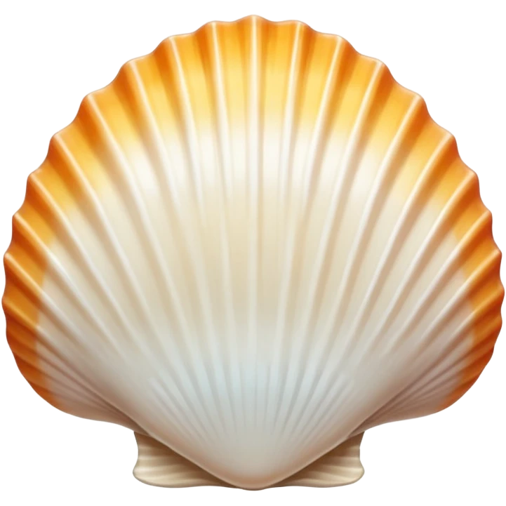 pretty white beach shell emoji