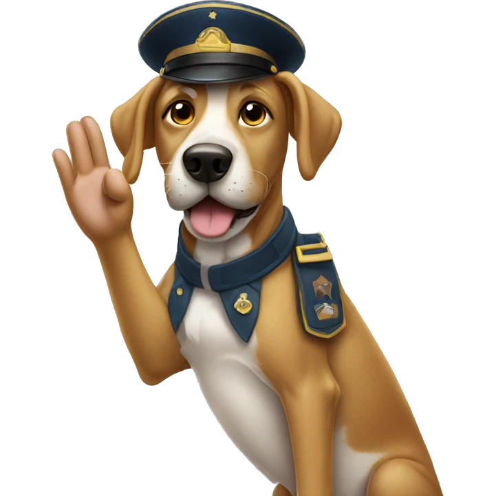 saluting dog emoji