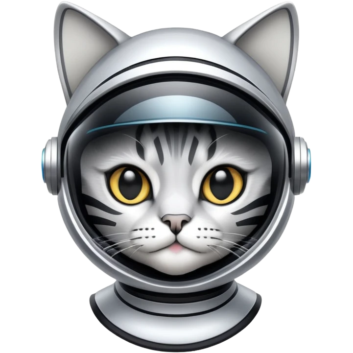 space cat with futuristic visor emoji