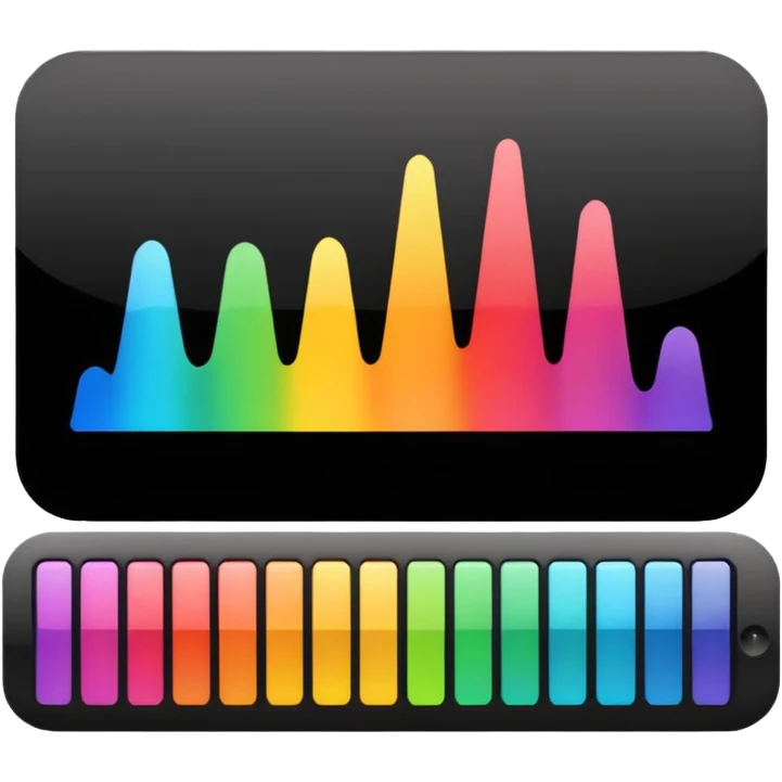 audio spectrum, the spectrum is black emoji