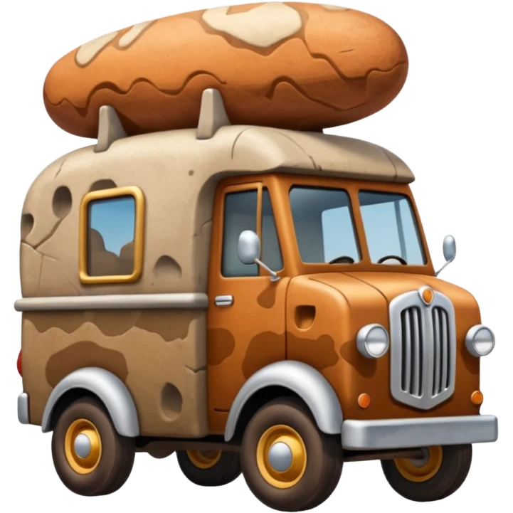 Ron’s Professional antique tall rocky Flintstones moving van  emoji