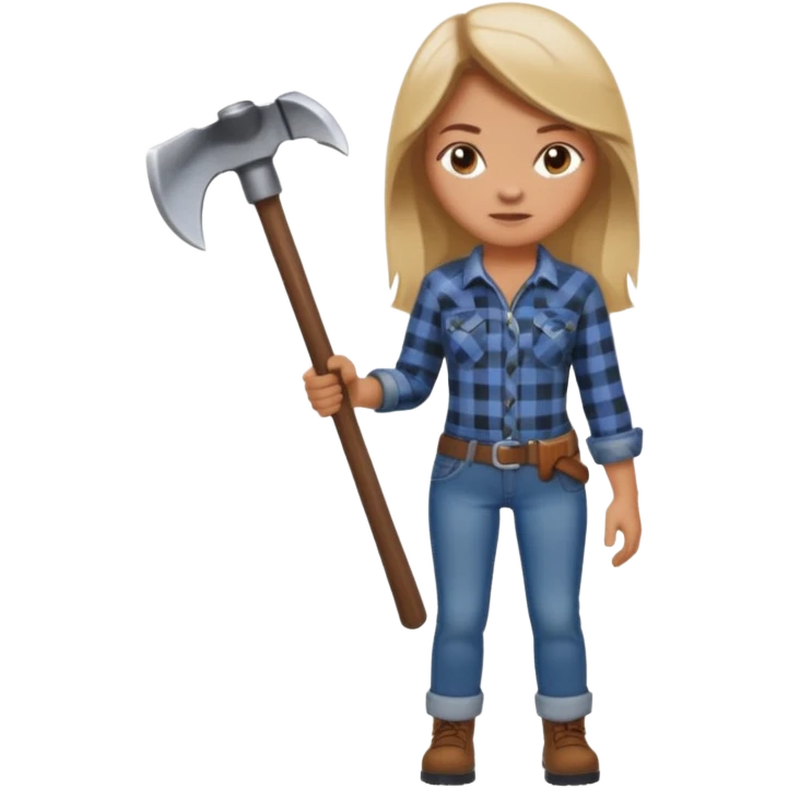 woodcutting woman emoji