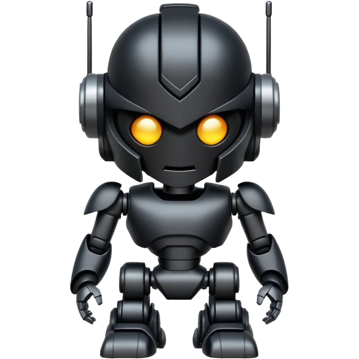 spartan robot, black
 emoji