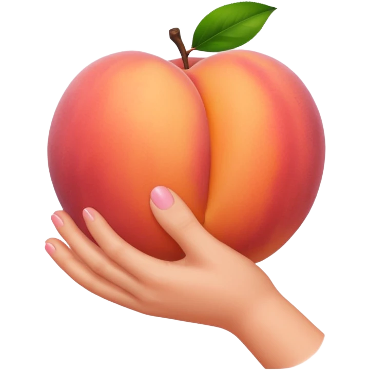 🍑+👋 emoji