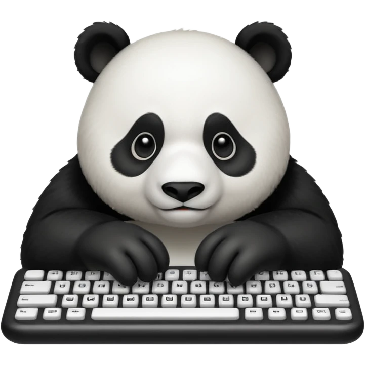 Panda writing code emoji