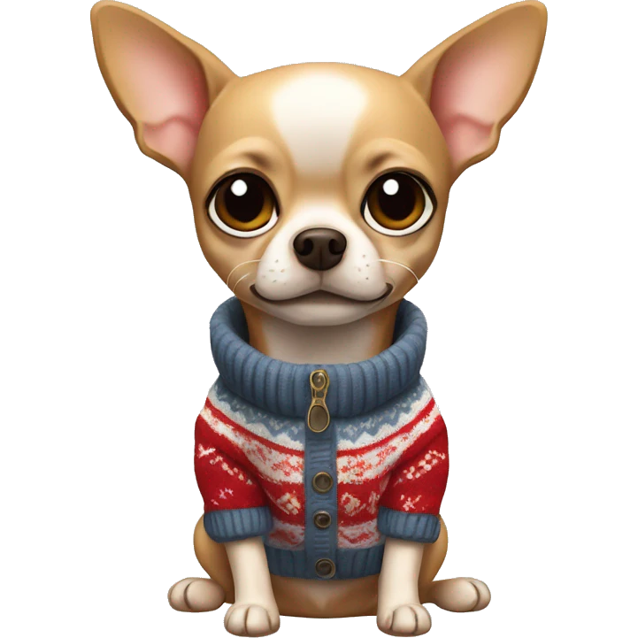 A Chihuahua wearing a sweater ￼ emoji