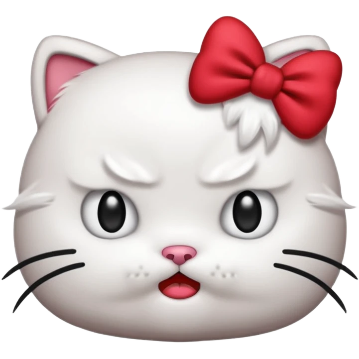 Angry hello kitty emoji