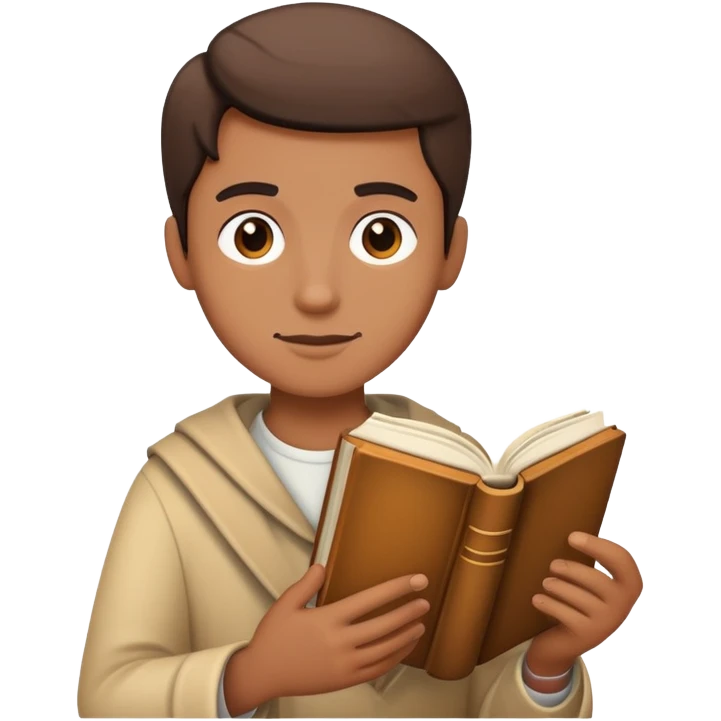 storyteller person with a book emoji