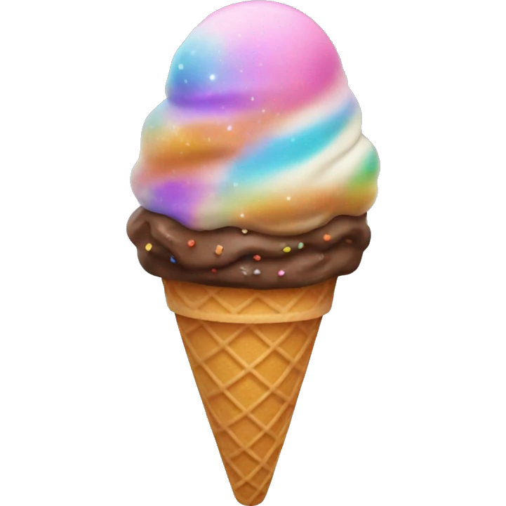 Galaxy Ice cream cone emoji