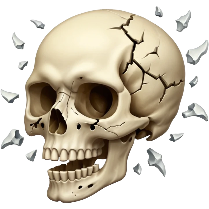 Skull with head explode emoji