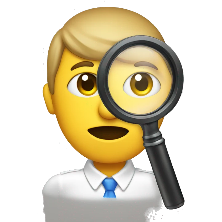  observe with magnifier emoji