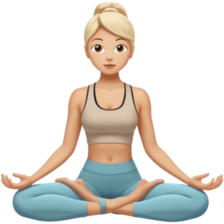 woman burping during yoga practice emoji