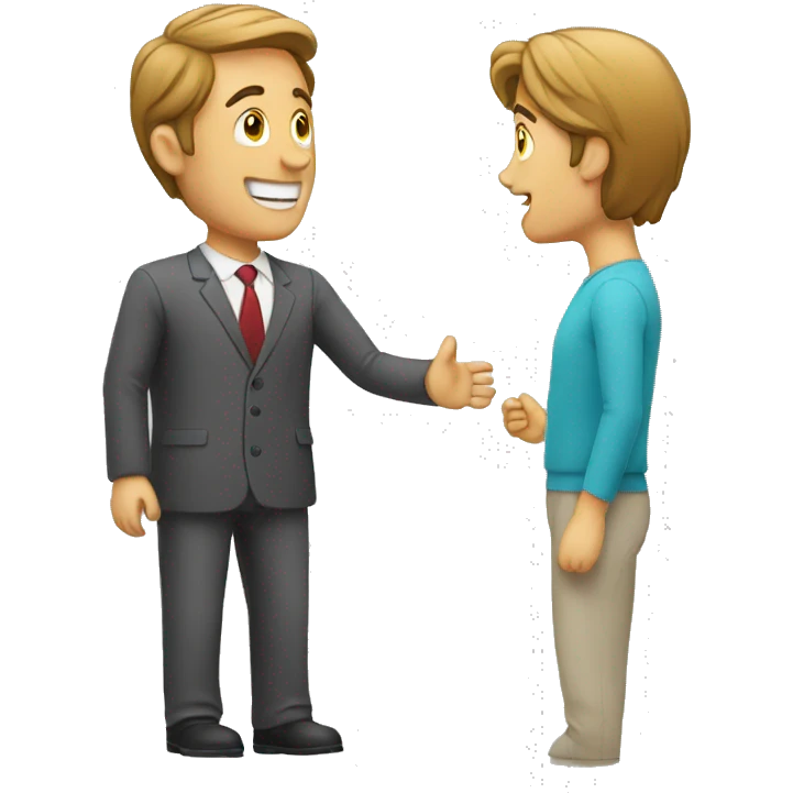 Man talking to a customer emoji