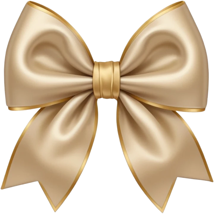 Beige bow emoji