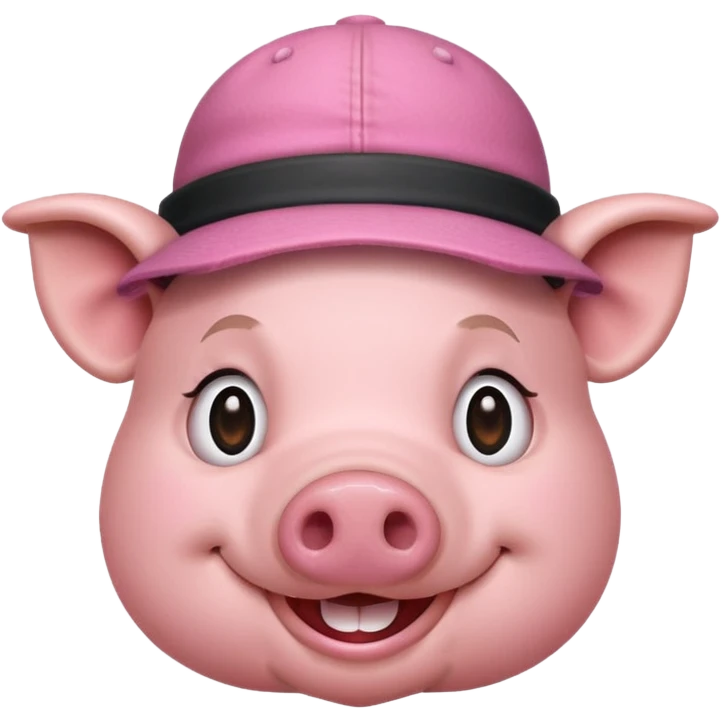 pig wear hat emoji