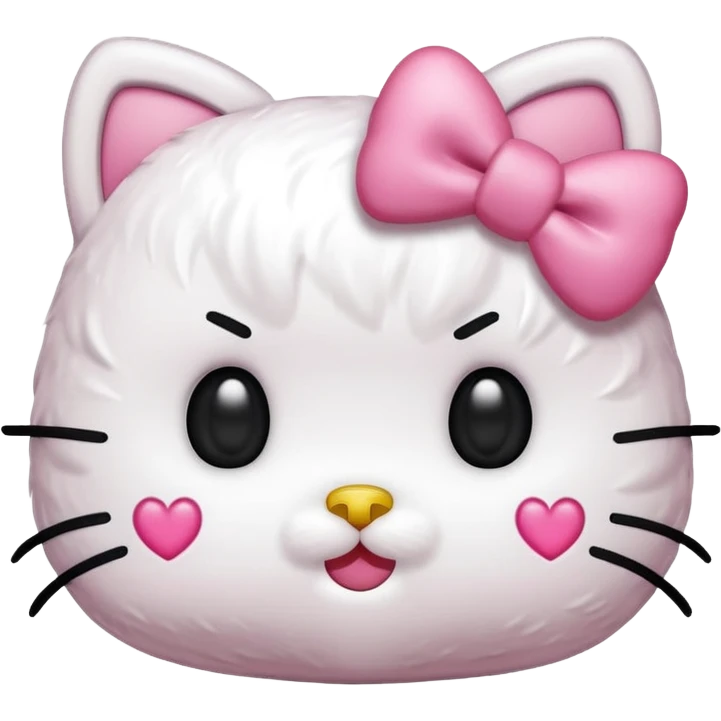 Make me a hello kitty emoji with heart eyes emoji