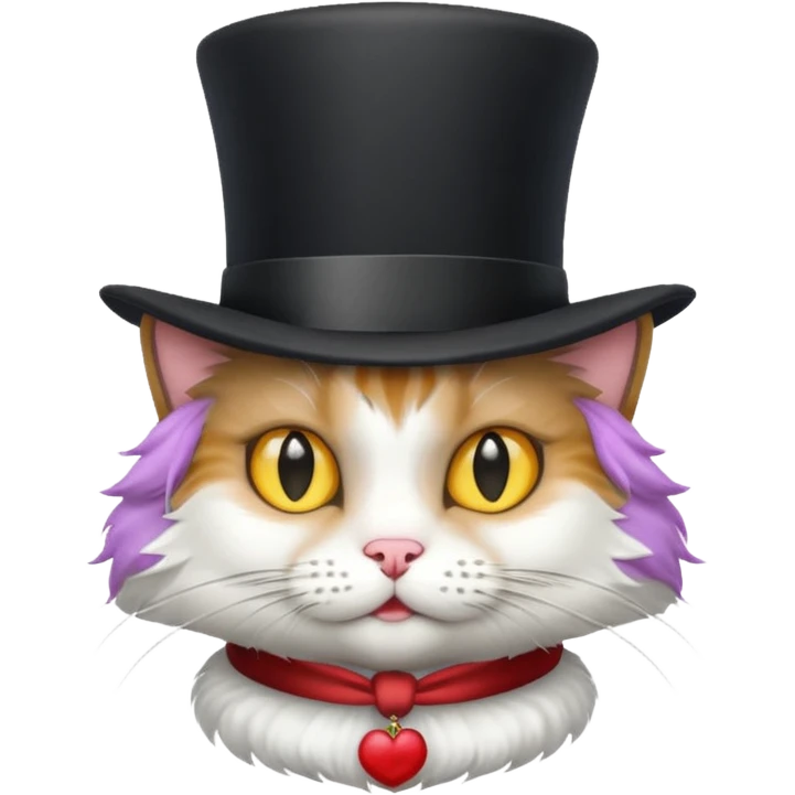 cat wearing a tophat emoji