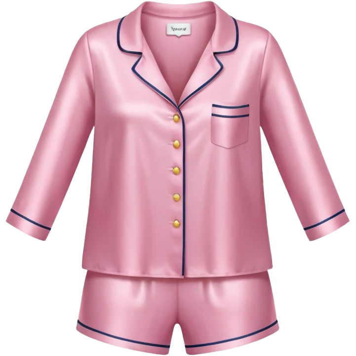 Light pink silk pyjamas set emoji