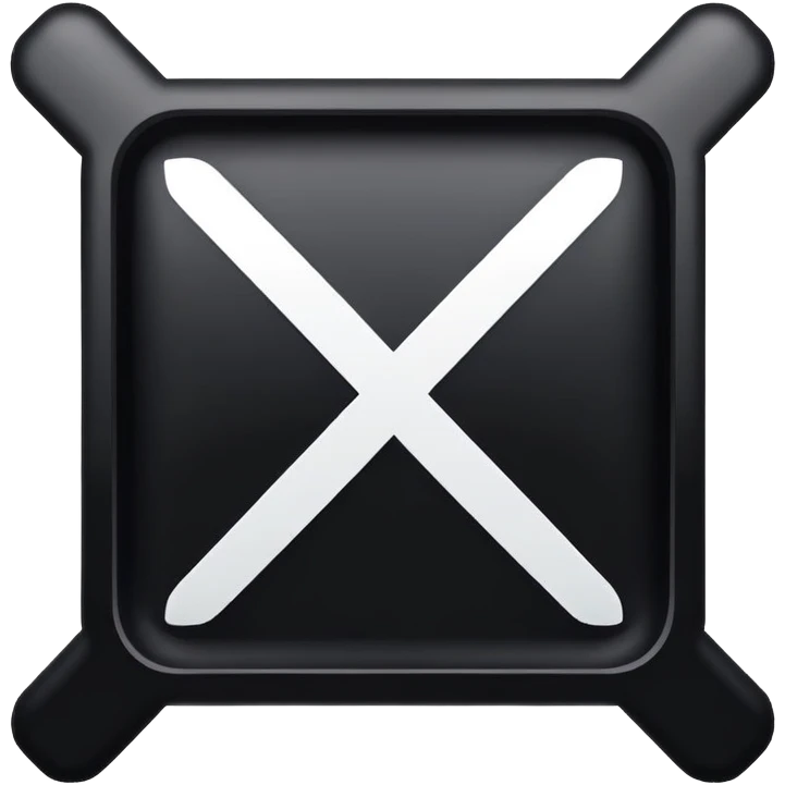 Crossed out symbol, x mark in a square emoji