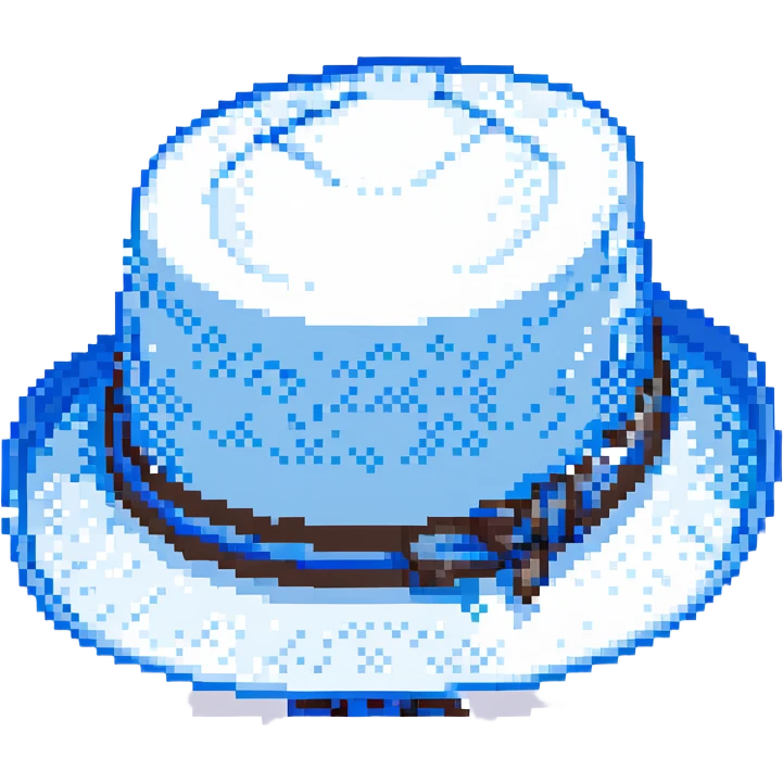 Синяя панамка со шнурком, no background emoji