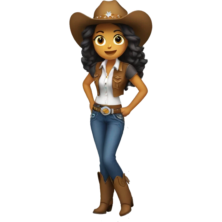 cowgirl line dancing emoji