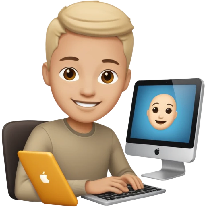 designer with a computer emoji