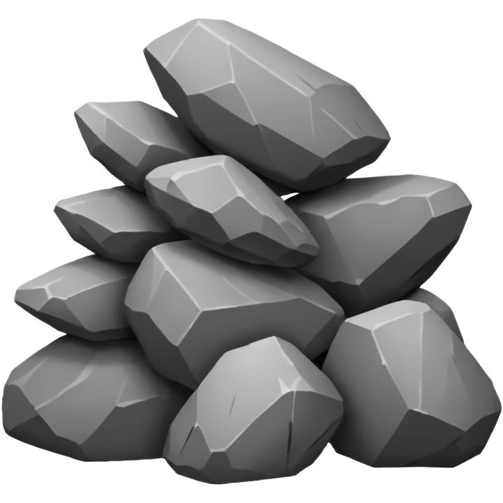 Moving rocks emoji