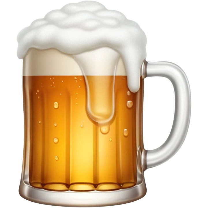 Tsingtao beer mug with foam emoji