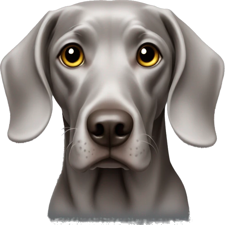 Weimaraner with bow on head emoji
