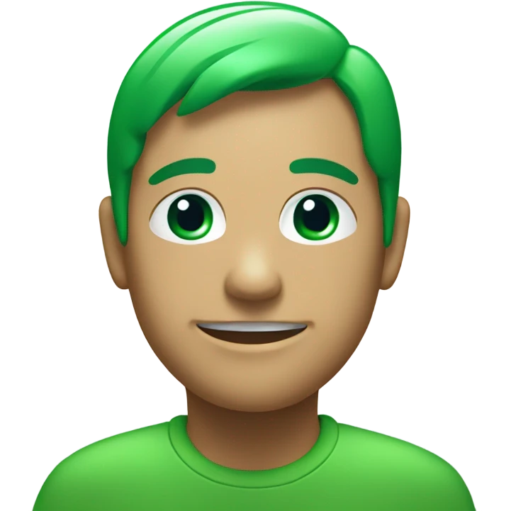 green app icon back ground with a white shine in the middle emoji