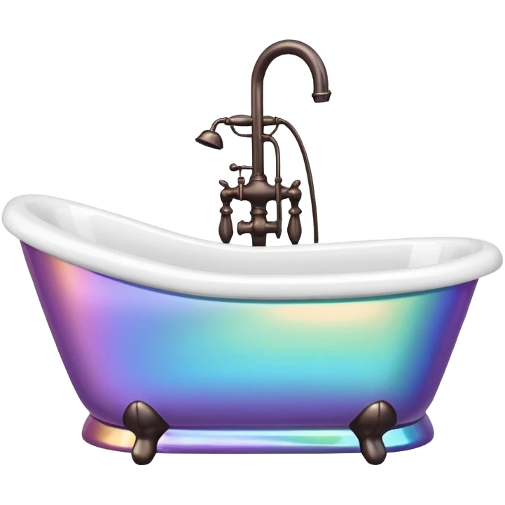 Iridescent bathtub emoji