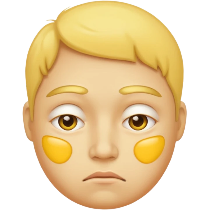 bloated face yellow emoji