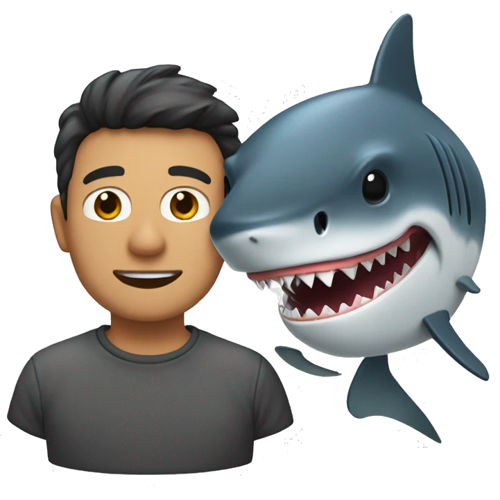 Humain avec une tête de requin  emoji