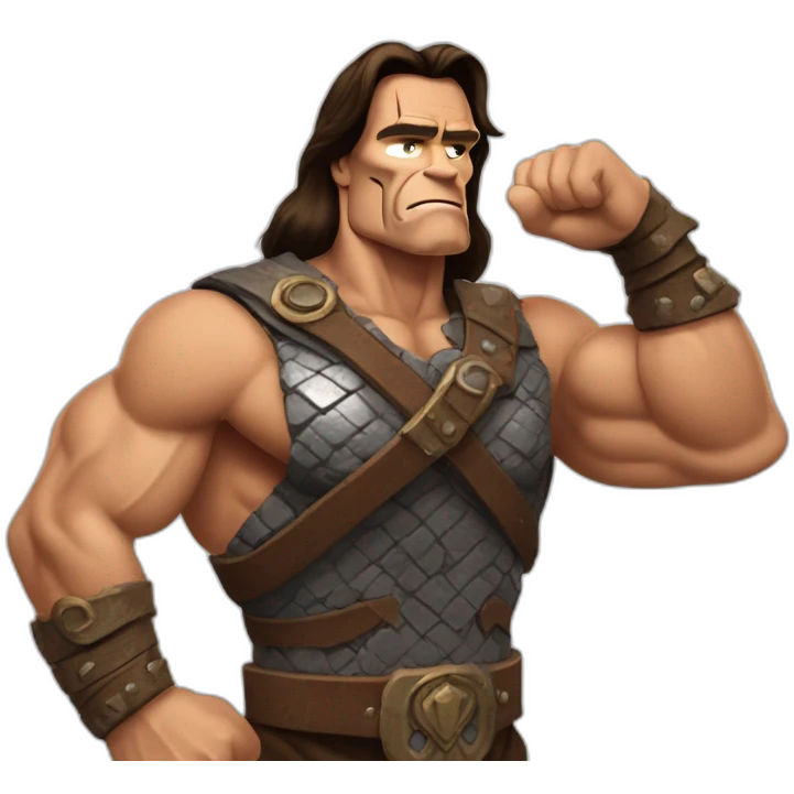 Conan the barbarian Arnold Schwarzenegger salute emoji