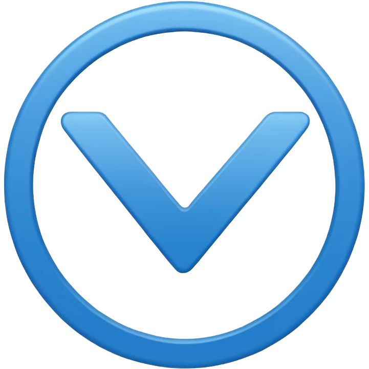 Check mark in blue circle emoji