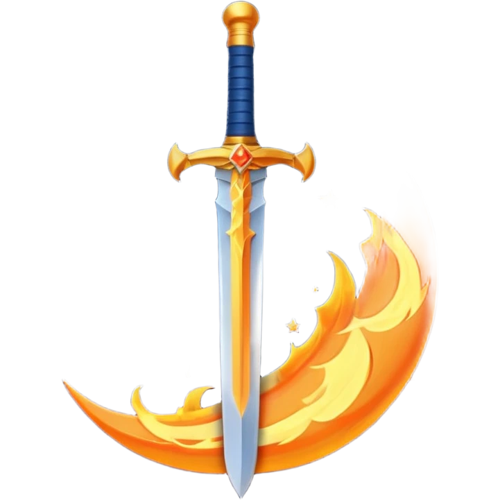 sword fire moon emoji