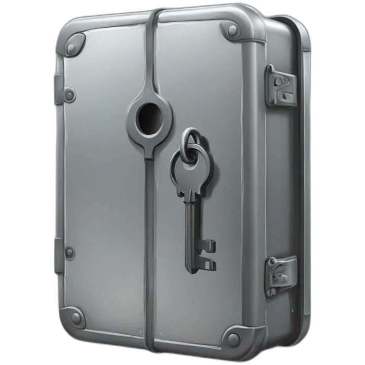Metal case with key emoji