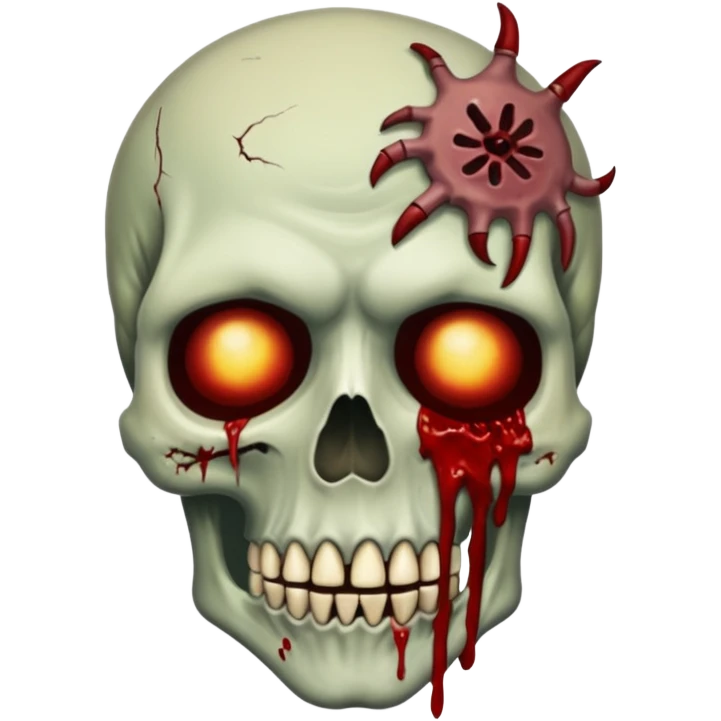 Rotting corpse zombie demons in the style of your bleeding skull art emoji