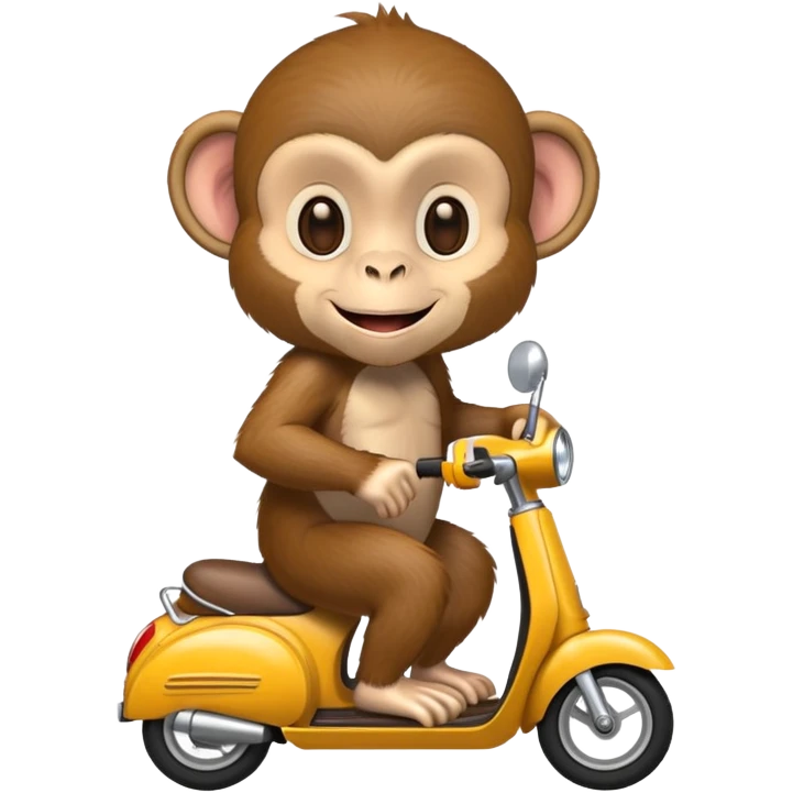 Обезьяна на самокате emoji