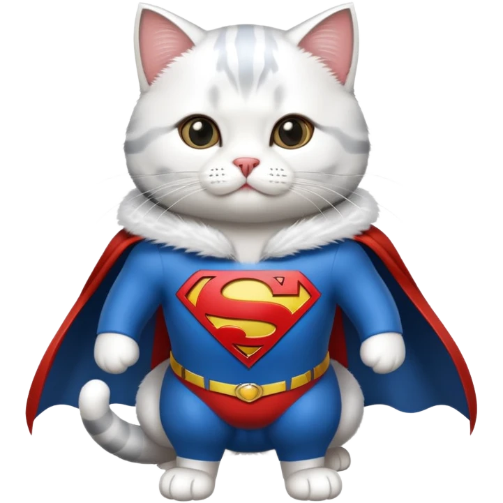 cat superman emoji