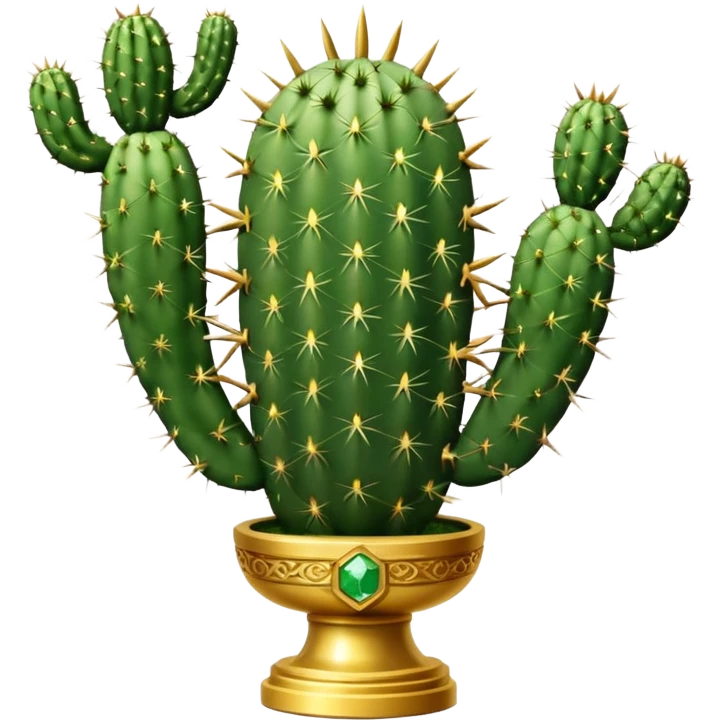 golf trophy shaped like cactus emoji