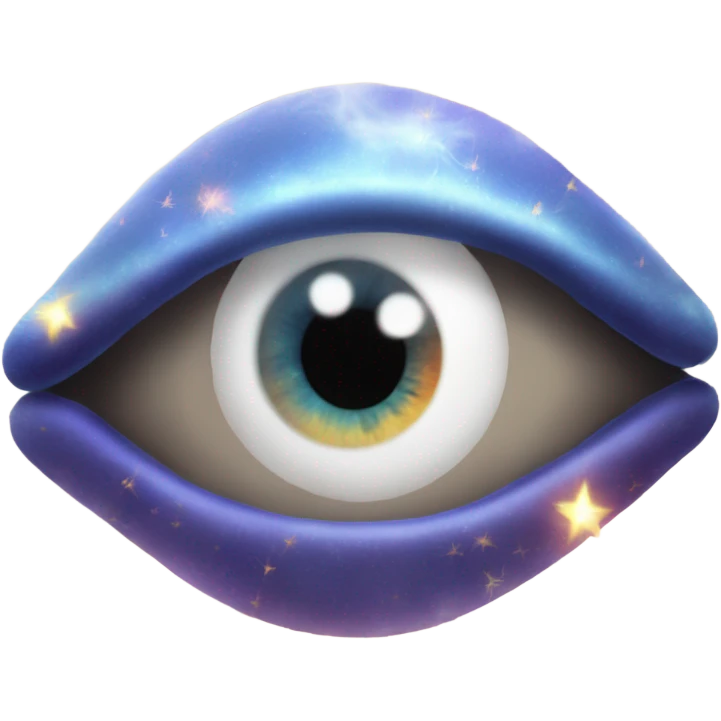 Magical eyeball with beautiful smoke behind with sparkles ￼ emoji