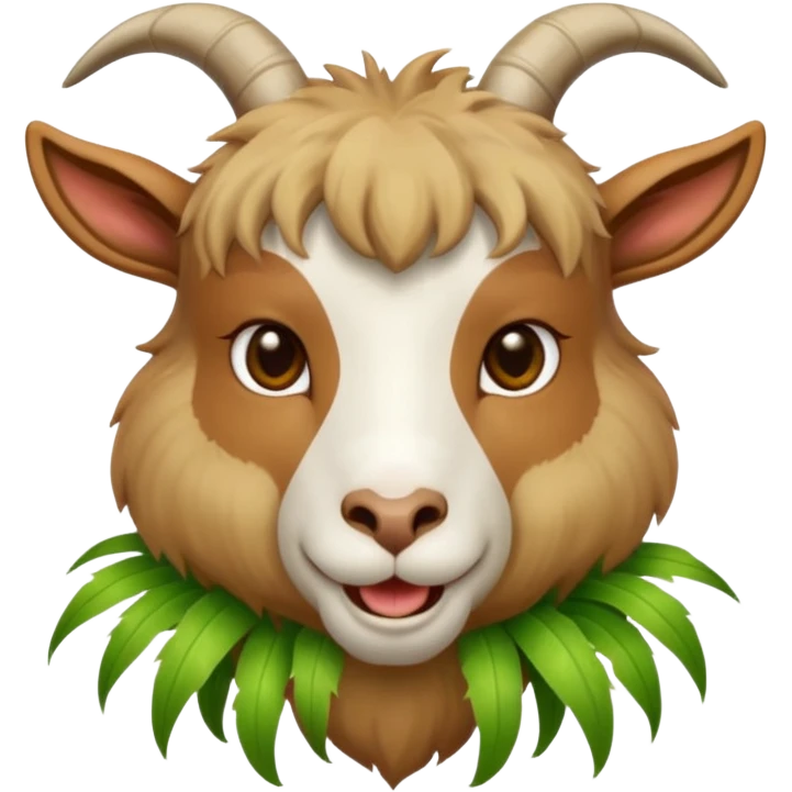 goat with grass in his mouth emoji