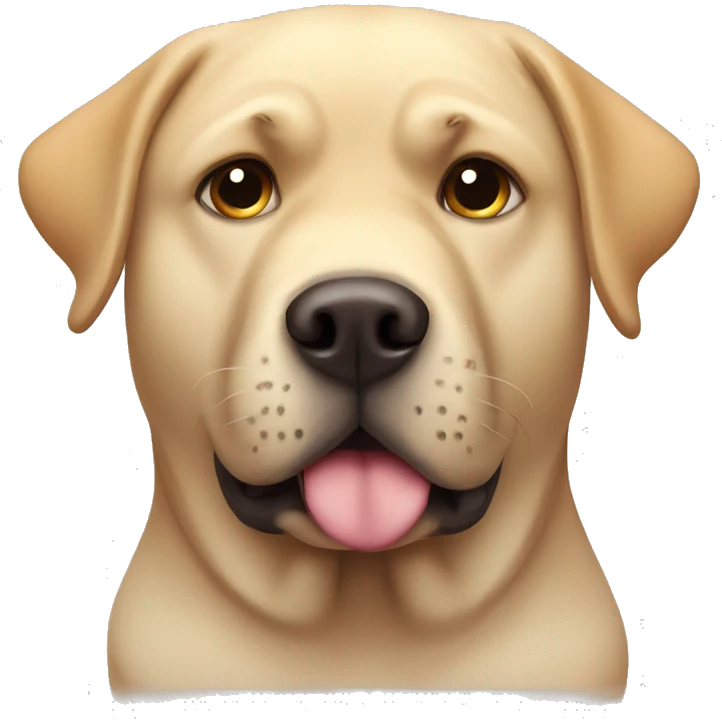 fat labrador grumpy emoji