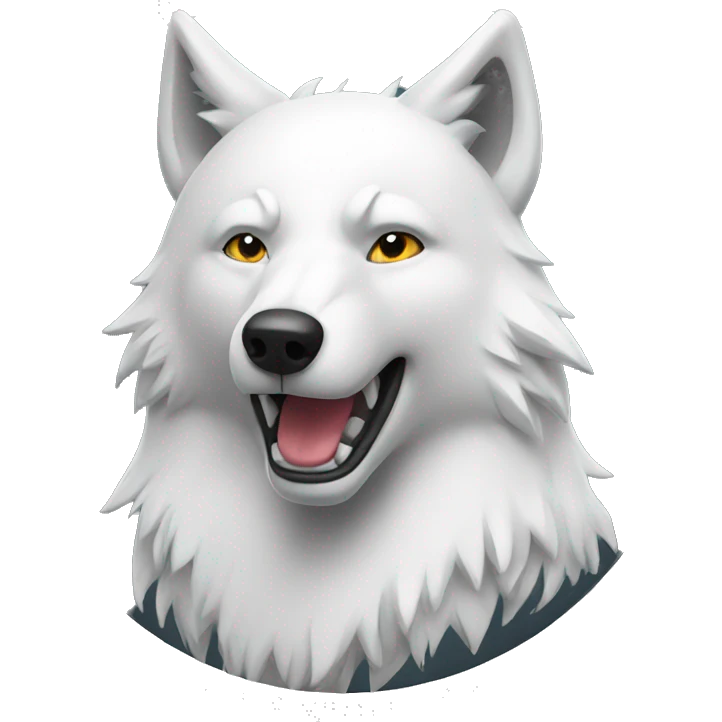 white wolf with cylinder emoji