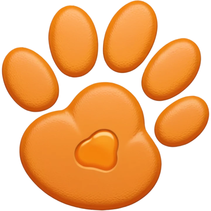 a very light pale pastel orange #FFDBBB pawprint emoji