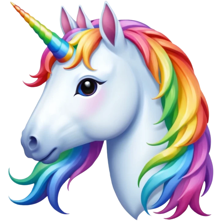 Rainbow and unicorn emoji