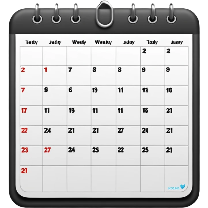 Weekly calendar emoji