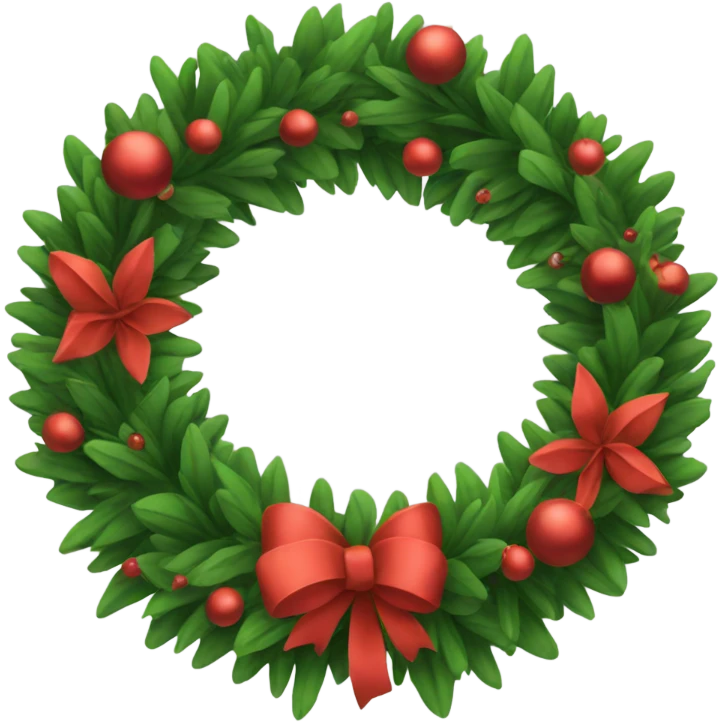 Christmas wreath emoji