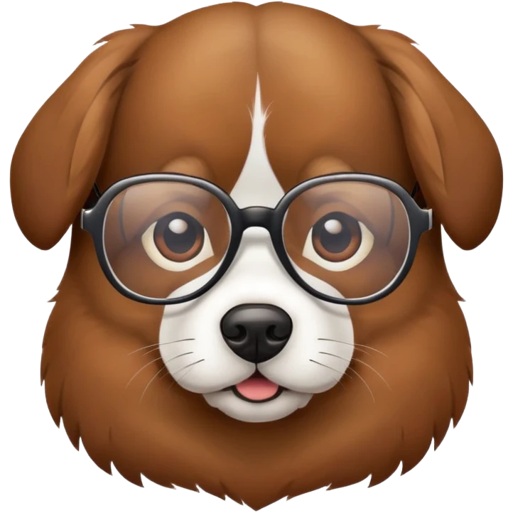 Dog wity glasses emoji